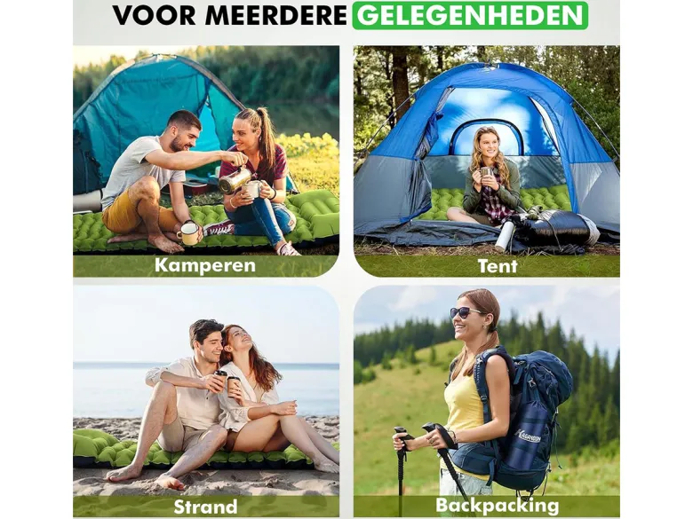 Travelhawk 2-persoons slaapmat - Green