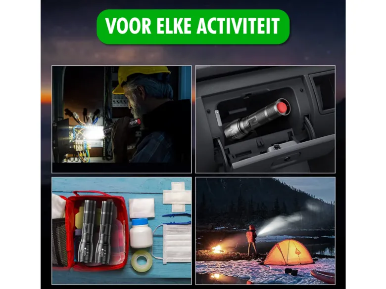 TravelHawk set van 2 zaklampen