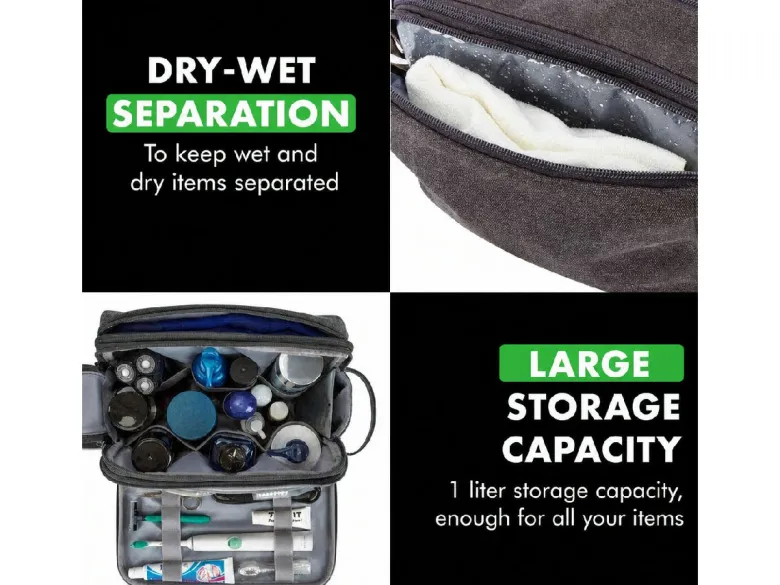 Travelhawk toilettas - Black