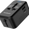 Travelhawk Universele reisstekker - Black