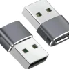 Travelhawk USB-A naar USB-C Adapter - Set van 2