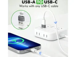 Travelhawk USB-A naar USB-C Adapter - Set van 2