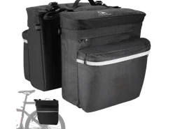 Travelhawk waterdichte dubbele fietstas - Black