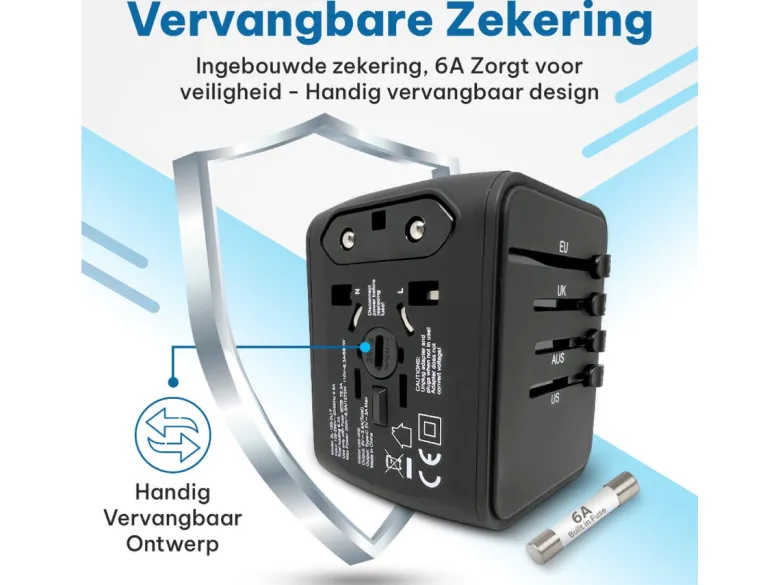 TravelHawk wereldstekker