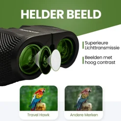 Travelhawk 10x25 Compacte Verrekijker - Black