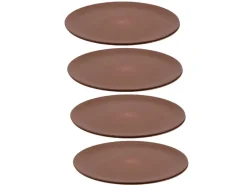Travellife Nova Cacao 25,5 cm dinerbord - Set van 4