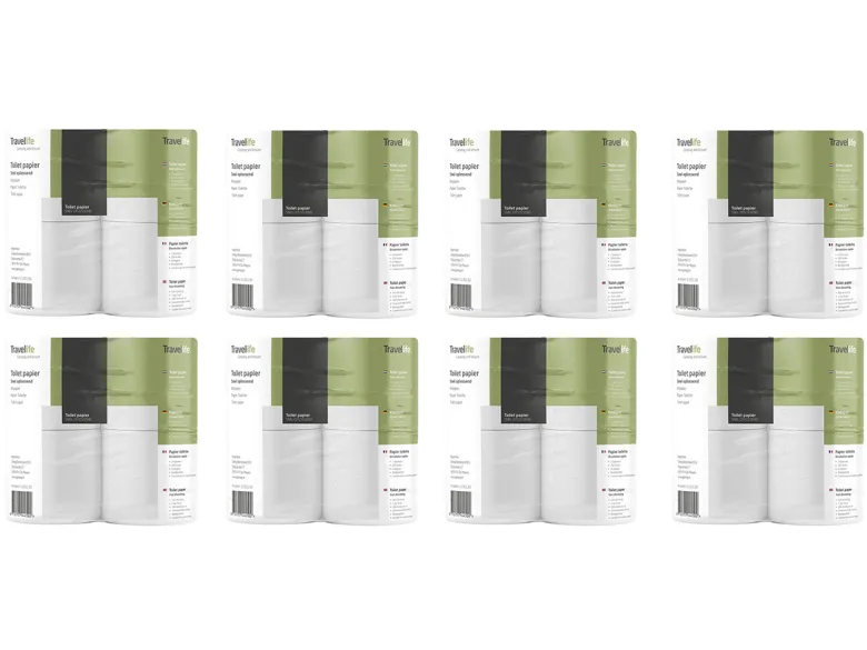 Travellife set van 4 camping toiletpapier - 8 stuks