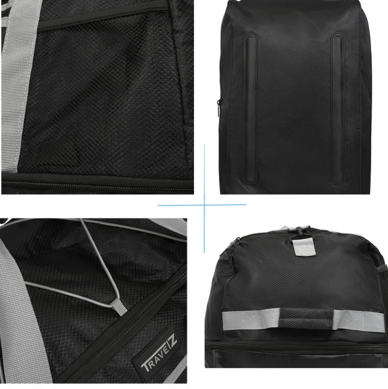 TravelZ 80-95 liter opvouwbare reistas - Black