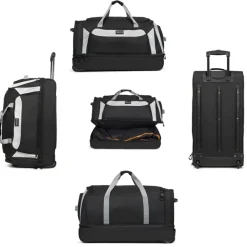TravelZ 96 liter wieltas - Black