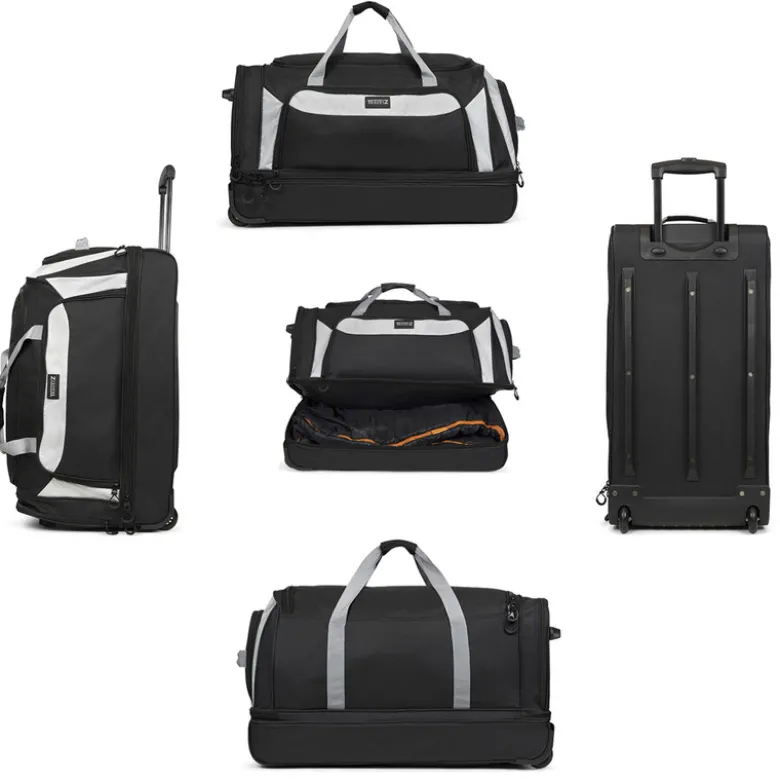 TravelZ 96 liter wieltas - Black