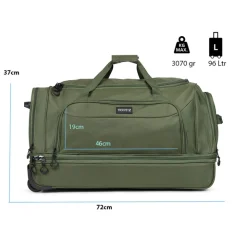 TravelZ 96 liter wieltas - Green