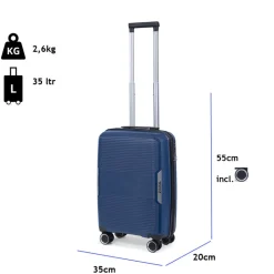 TravelZ Swinger 55 cm handbagage koffer - Blue
