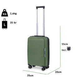 TravelZ Swinger 55 cm handbagage koffer - Green