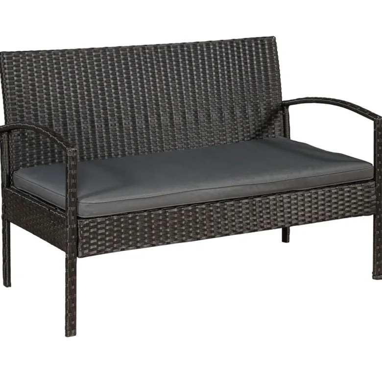Trinidad polyrotan zwarte loungeset