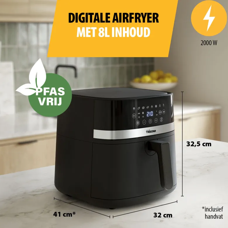 Tristar FR-9418 digitale airfryer - 8 liter