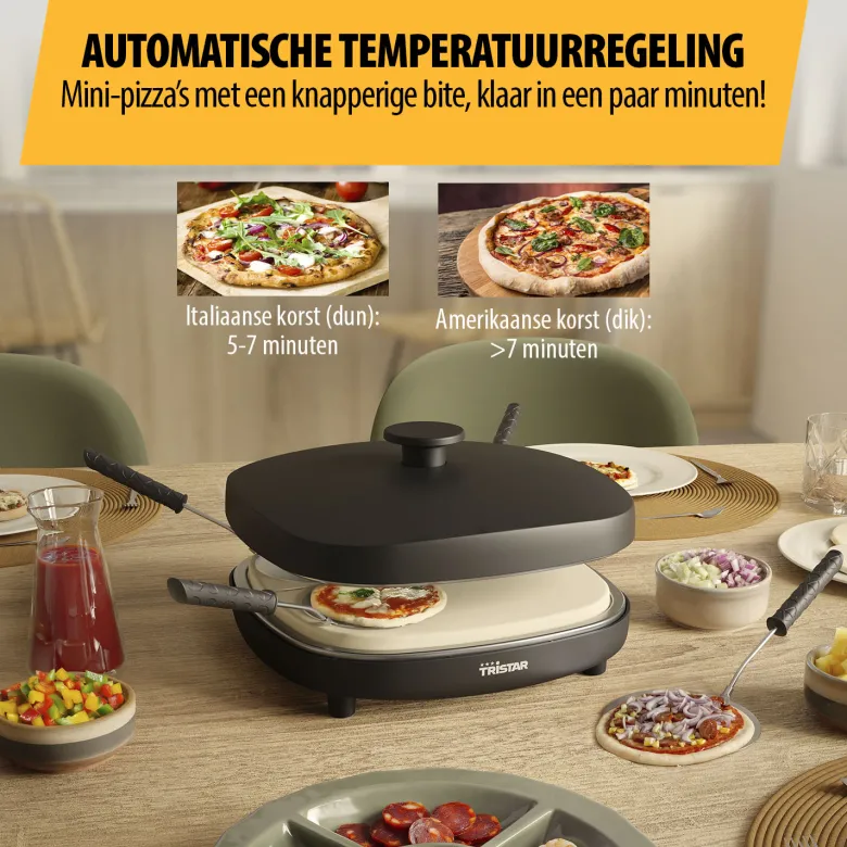 Tristar PZ-9174 Pizza Family 4 gourmetset