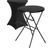 Tristar 80 x 110 cm inklapbare statafel met rok - Black