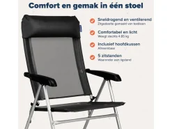 Trvlmore Basic Black klapstoel - Set van 2