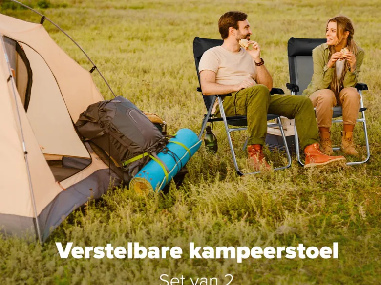 Trvlmore Basic Black klapstoel - Set van 2