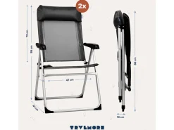 Trvlmore Basic Black klapstoel - Set van 2