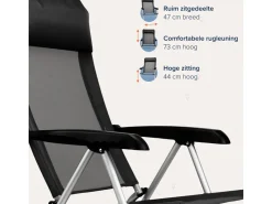 Trvlmore Basic Black klapstoel - Set van 2