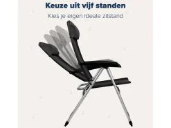 Trvlmore Basic Black klapstoel - Set van 2