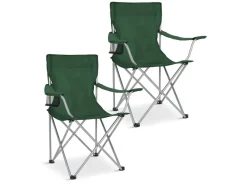 TRVLMORE Basic Green vouwstoel - Set van 2