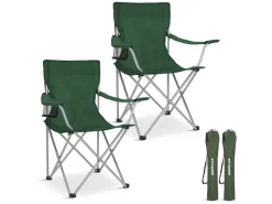TRVLMORE Basic Green vouwstoel - Set van 2