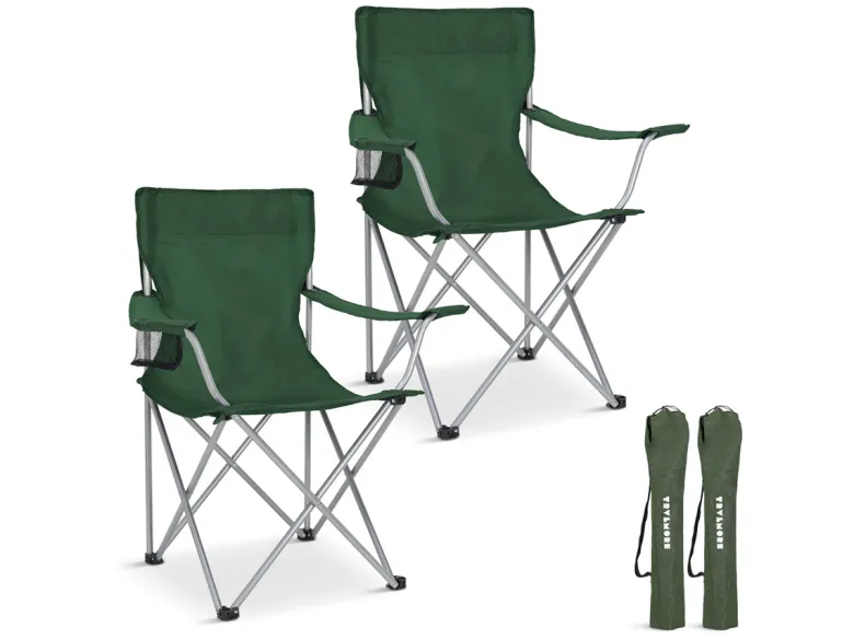 TRVLMORE Basic Green vouwstoel - Set van 2