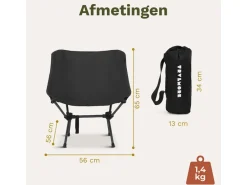 TRVLMORE Compact campingstoel - Black