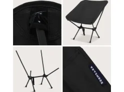 TRVLMORE Compact campingstoel - Black