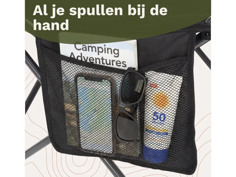 TRVLMORE Compact Plus Black vouwstoel - Set van 2