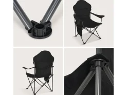 TRVLMORE Compact Plus Black vouwstoel - Set van 2