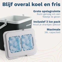 TRVLMORE 26 liter koelbox met 2 koelelementen - Anthracite