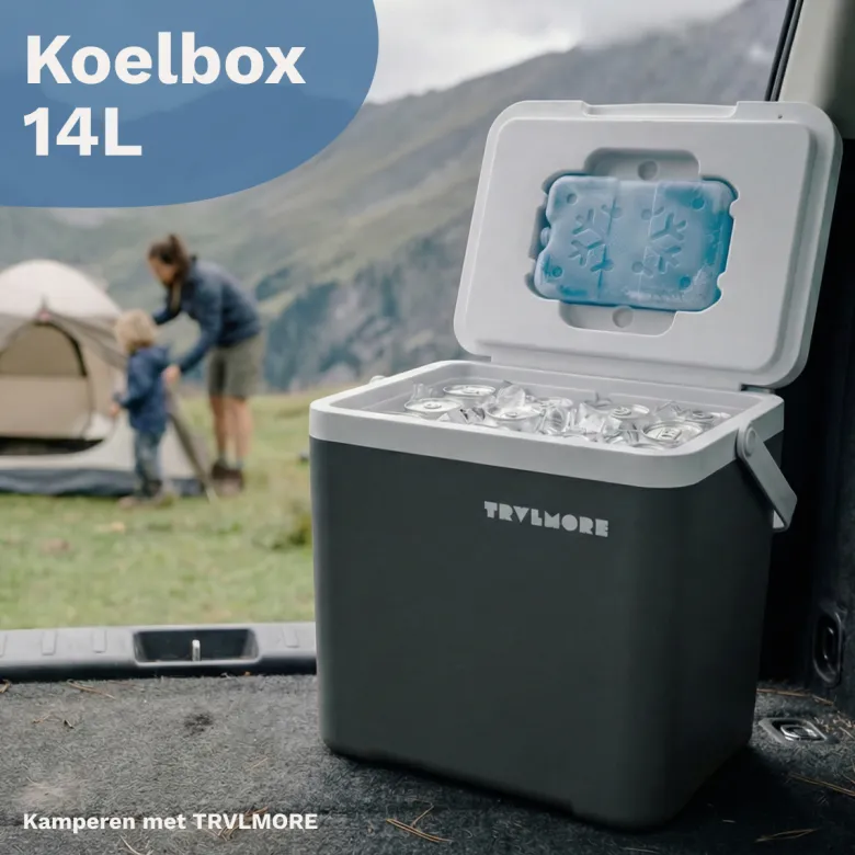 TRVLMORE 14 liter koelbox met 2 koelelementen - Anthracite