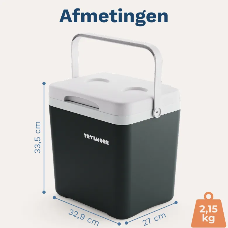 TRVLMORE 14 liter koelbox met 2 koelelementen - Anthracite