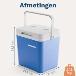 TRVLMORE 14 liter koelbox met 2 koelelementen - Blue