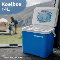 TRVLMORE 14 liter koelbox met 2 koelelementen - Blue