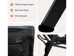 TRVLMORE set van 2 vouwstoelen met draagtas - Black