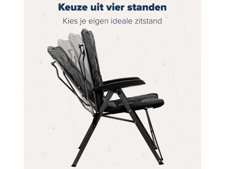TRVLMORE set van 2 vouwstoelen met draagtas - Black