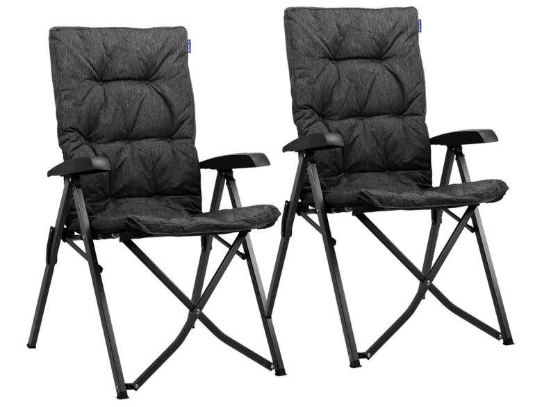 TRVLMORE set van 2 vouwstoelen met draagtas - Black