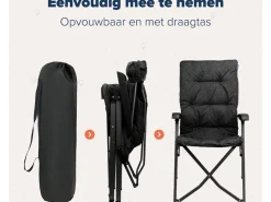 TRVLMORE set van 2 vouwstoelen met draagtas - Black