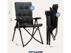 TRVLMORE set van 2 vouwstoelen met draagtas - Black