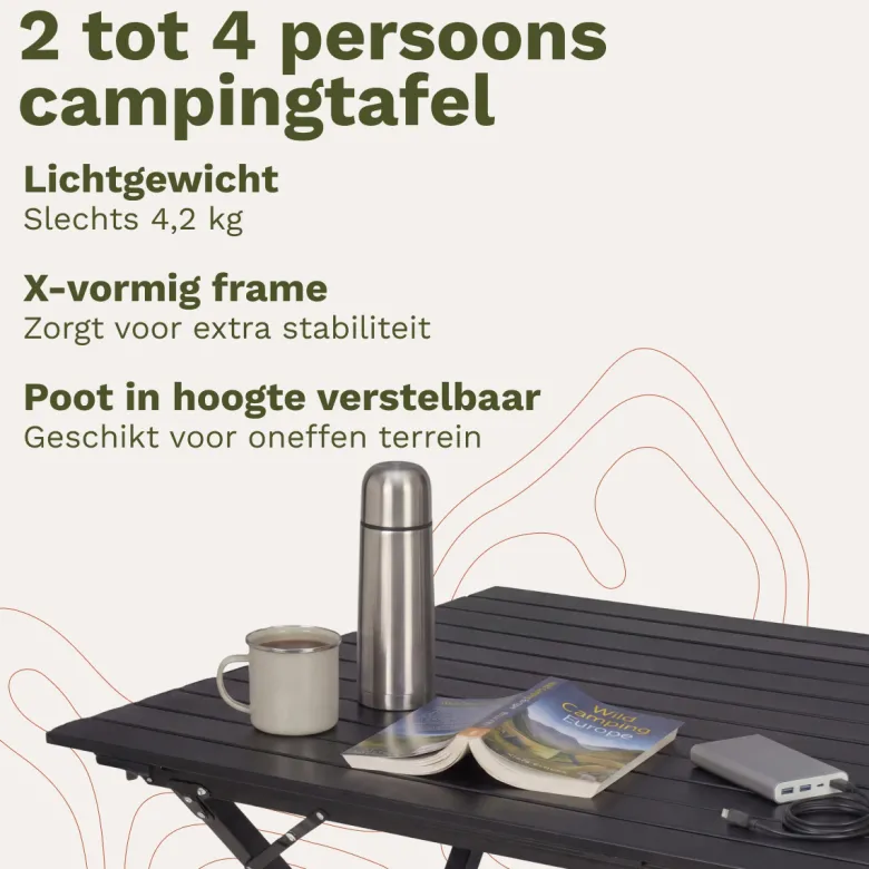 TRVLMORE 80 x 58 cm roltafel - Black