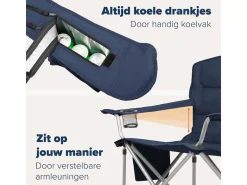 TRVLMORE XL vouwstoel met koelvak - Blue