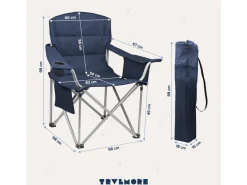 TRVLMORE XL vouwstoel met koelvak - Blue