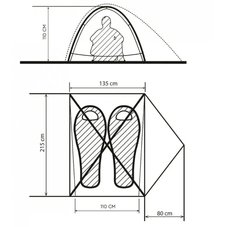 Turbat Borzhava 2 Alu lichtgewicht tent
