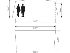 Tweedekans Dometic Residence AIR Tour maat 14 (965 - 990 cm) opblaasbare caravanvoortent