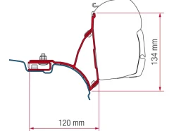 Tweedekans Fiamma F45 adapter VW T5/T6 Transporter Multivan