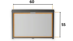 Tweedekans Obelink Eclipse combirollo grey - 60 x 55 cm